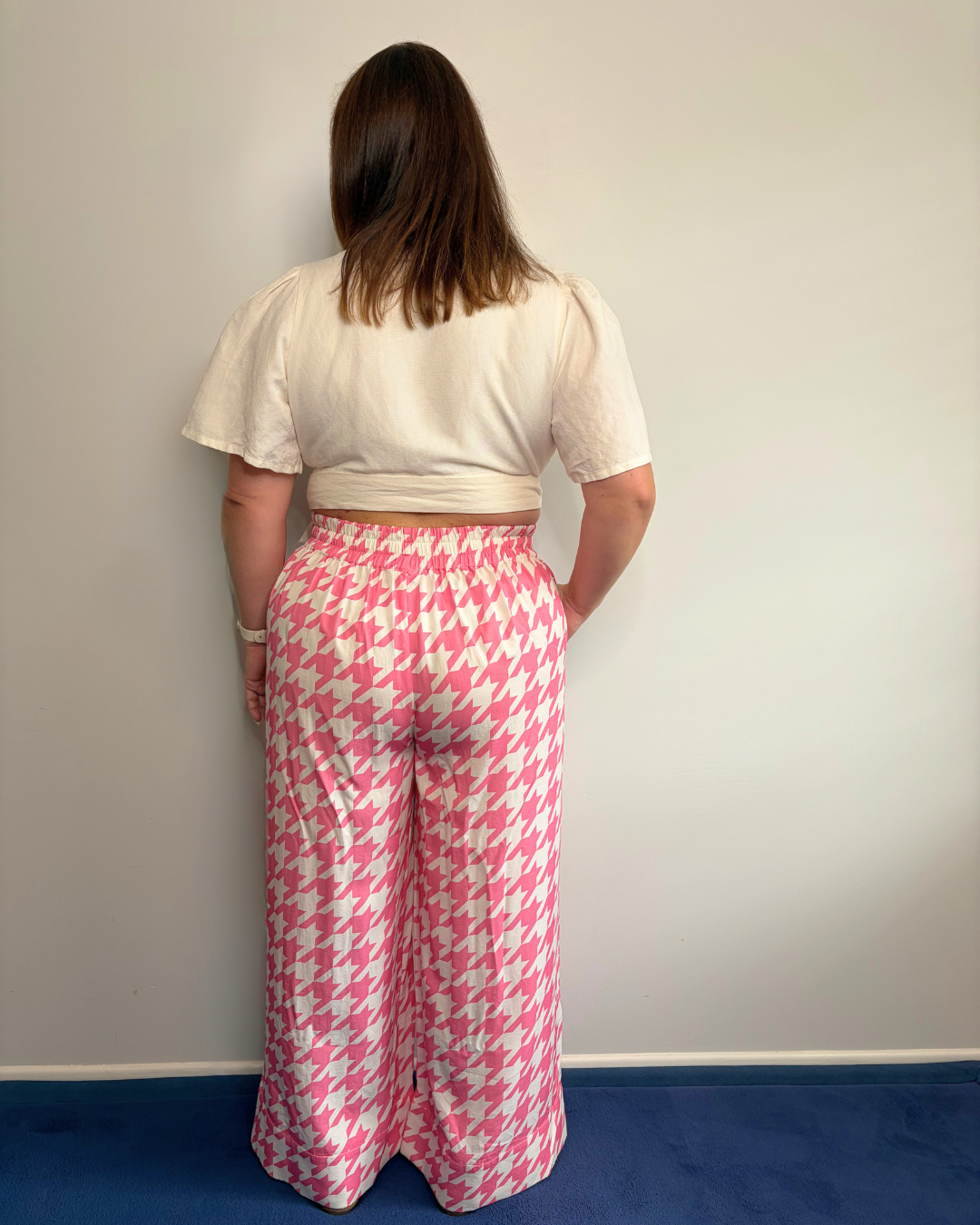 Natasha Palazzo Pant - Houndstooth