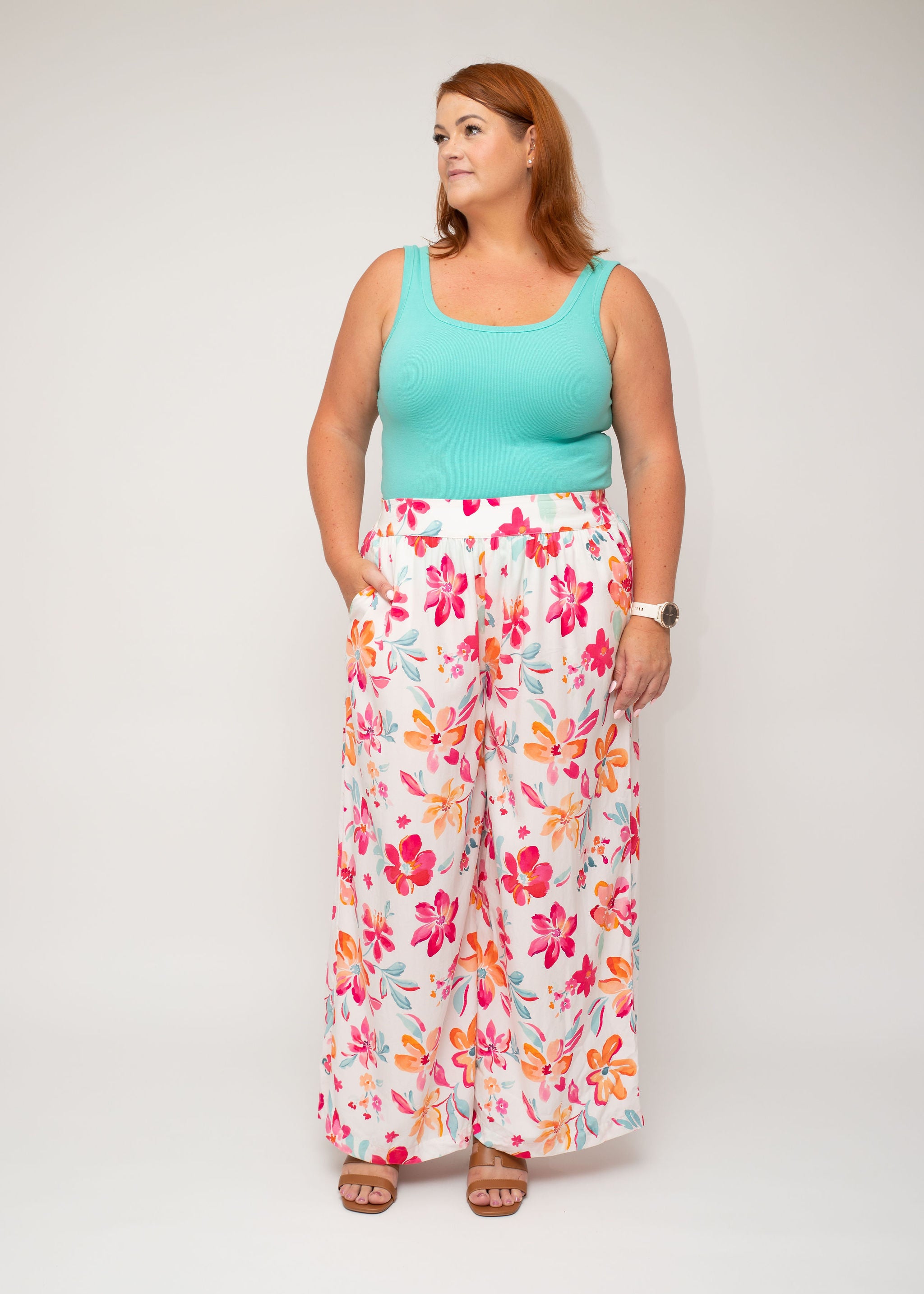 Natasha Palazzo Pant - Spring Bloom – ifeelprettyboutique